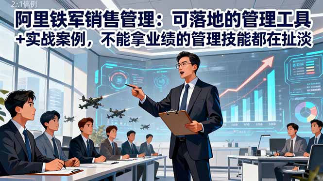 阿里铁军销售管理：可落地的管理工具+实战案例，不能拿业绩的管理都在扯淡-摇钱树